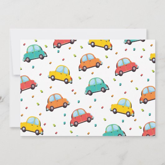 Rijden op verjaardagsfeest Parade Uitnodiging (Achterkant)