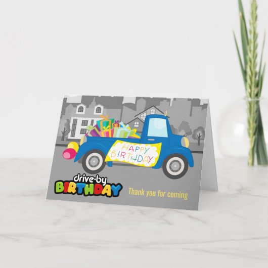 Rijden op verjaardagsfeestje kaart (Voorkant)