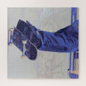 Rijden op wielen - Skateboarder Legpuzzel (Horizontaal)