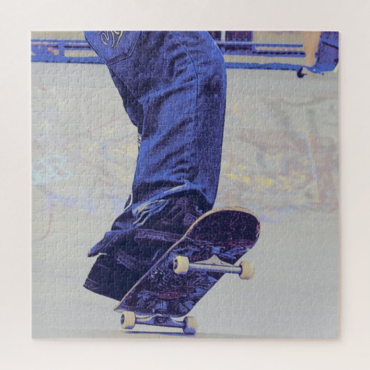 Rijden op wielen - Skateboarder Legpuzzel (Verticaal)