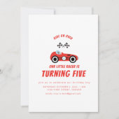 Rijden over Car Racing Theme Verjaardag Uitnodigen Kaart (Voorkant)
