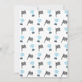 Rijden over Car Racing Theme Verjaardag Uitnodigen Kaart (Achterkant)