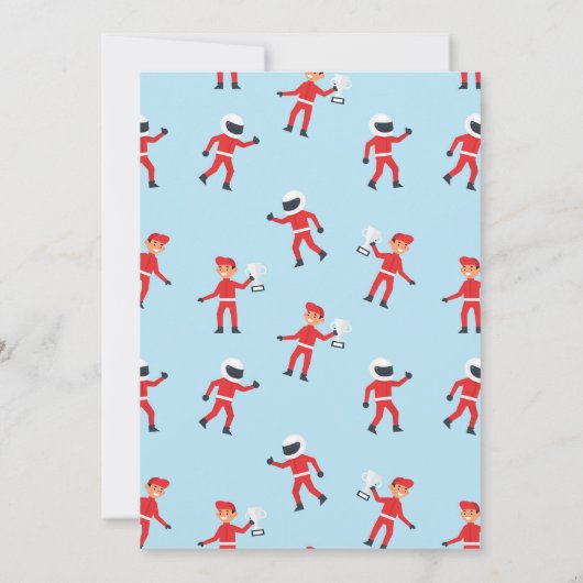 Rijden over Car Racing Theme Verjaardag Uitnodigen Kaart (Achterkant)