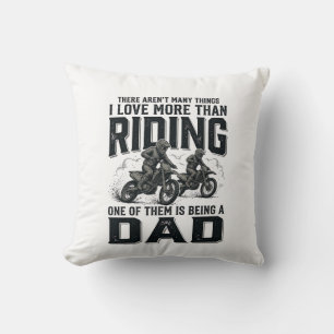 Rijden Pa Vintage Gravure Motocross Citaat Ontwerp Kussen