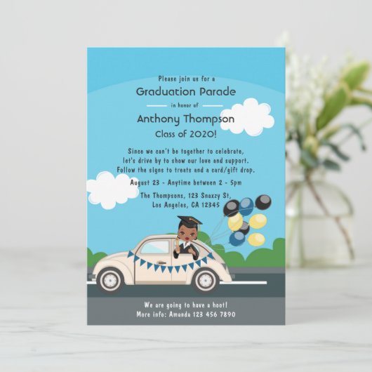 Rijden per afstudeerpartij kaart (Staand voorkant)