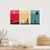 rijden, rijden, lopen. 3 poster (Keuken)