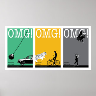 rijden, rijden, lopen. 4 poster