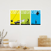 rijden, rijden, lopen. poster (Keuken)