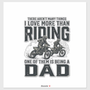 Rijden Vader Vintage Gravure Motocross Citaat Ontw Sticker