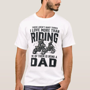 Rijden Vader Vintage Gravure Motocross Citaat Ontw T-shirt