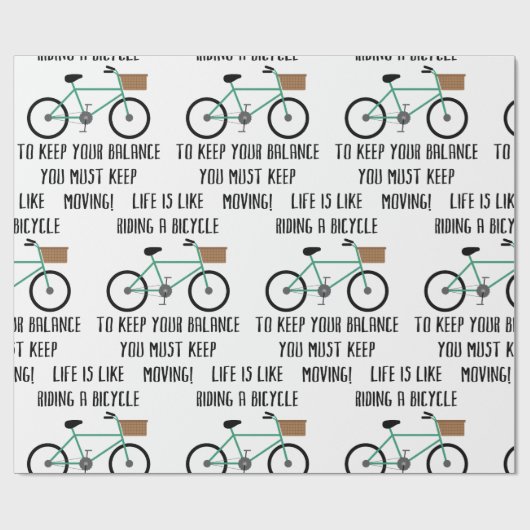 Rijden van een fiets cadeaupapier (Vlak)