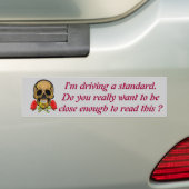 Rijden van een standaard bumpersticker (Op auto)