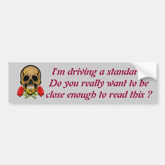 Rijden van een standaard bumpersticker (Voorkant)