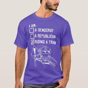 Rijden van een trein met treinbestuurder t-shirt