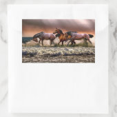 Rijden van paarden rechthoekige sticker (Tas)