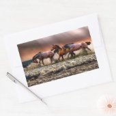 Rijden van paarden rechthoekige sticker (Envelop)