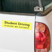 Rijden van studenten, gelieve geduldig geel te zij bumpersticker (Op Truck)