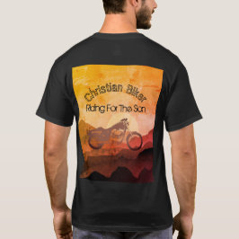 Rijden Voor De Zoon Retro Zonsondergang Christelij T-shirt