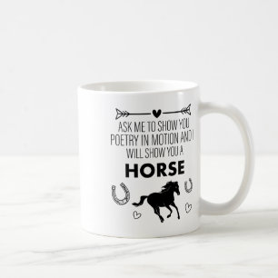 Rijden Vraag me om Show je paard ruitervaultin Koffiemok