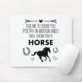 Rijden Vraag me om Show je paard ruitervaultin Muismat (Met muis)