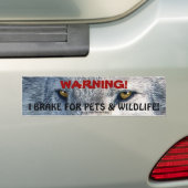 Rijden Wildlife Safety Wolf Eyes Bumpersticker (Op auto)