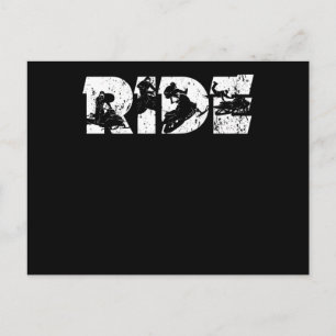 Rijden winterslaap met sneeuwscooters briefkaart