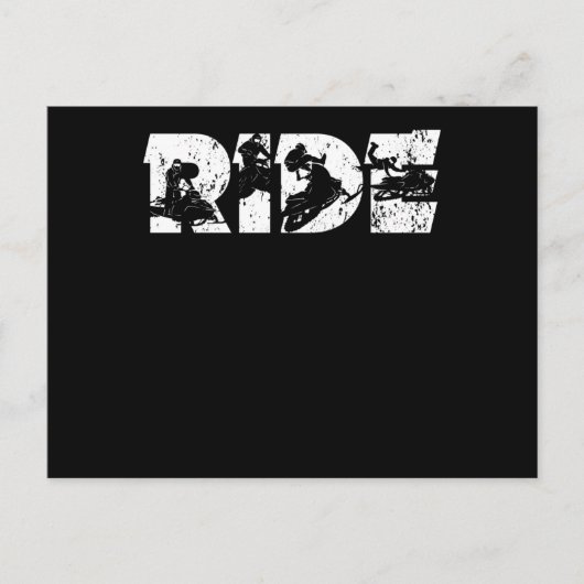 Rijden winterslaap met sneeuwscooters briefkaart (Voorkant)