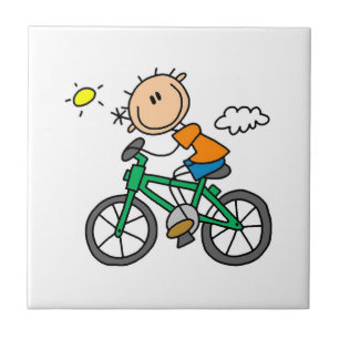 Rijdend fiets - Mannelijk Tegeltje