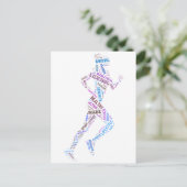Rijdend meisje briefkaart (Staand voorkant)
