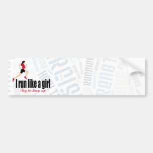 Rijdend meisje bumpersticker