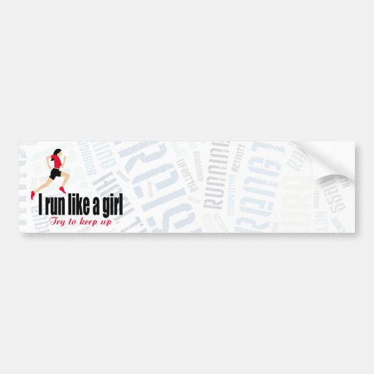 Rijdend meisje bumpersticker (Voorkant)