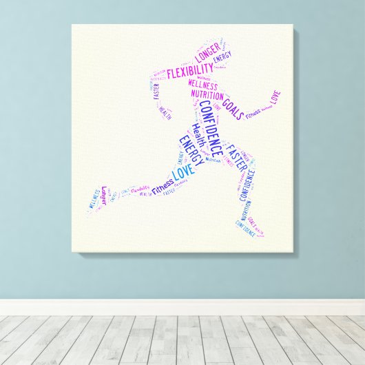 Rijdend meisje canvas afdruk (Insitu (Houten vloer))