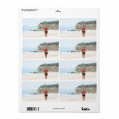 Rijdend meisje etiket (Full Sheet)