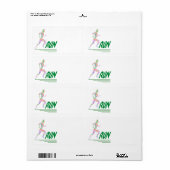 Rijdend meisje etiket (Full Sheet)