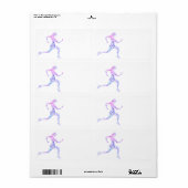 Rijdend meisje etiket (Full Sheet)