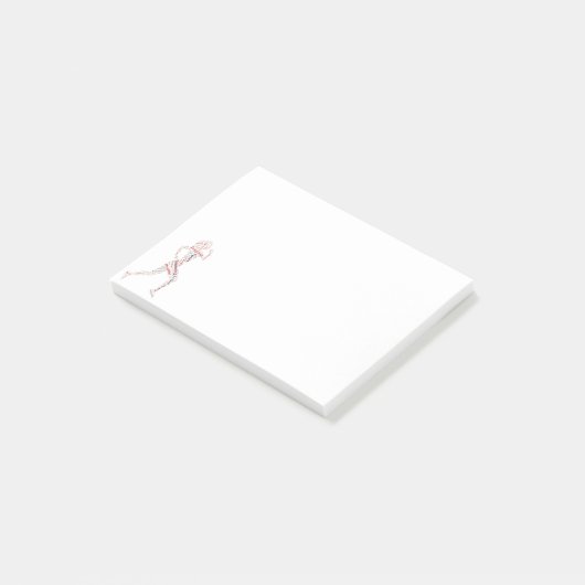 Rijdend meisje post-it® notes (Schuin)