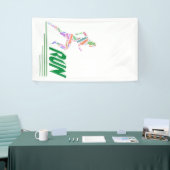 Rijdend meisje spandoek (Beurs)