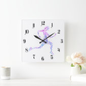 Rijdend meisje vierkante klok (Huis)