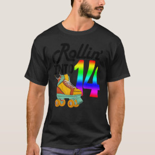 Rijdend naar 14  Vrouwen Schaatsen Rollende Schoen T-shirt