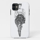 rijdende fietsvrouw Case-Mate iPhone case (Achterkant)