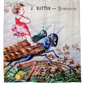 Rijdende sprinkhanen douchegordijn (Voorkant)