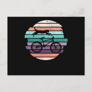 Rijder van kattenfietskattenfietsen briefkaart