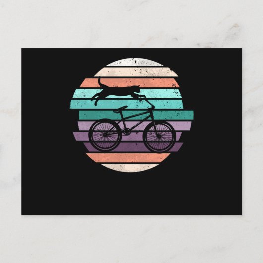 Rijder van kattenfietskattenfietsen briefkaart (Voorkant)