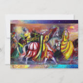 RIJDERS IN DE NACHT, heldere, levendige blauwe enk Aankondiging (Voorkant)