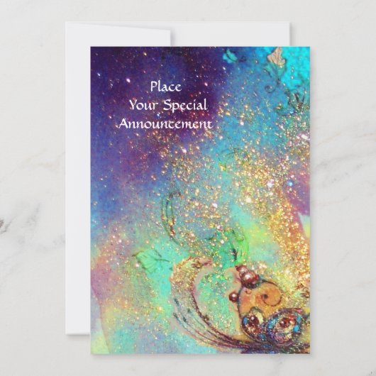 RIJDERS IN DE NACHT, heldere, levendige blauwe enk Aankondiging (Achterkant)