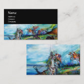 RIJDERS IN HET STORM zwart wit blauw paars bruin Visitekaartje (Voorkant / Achterkant)