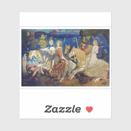 Rijders van de Sidhe, ca. 1911 door John Duncan Sticker (Vel)