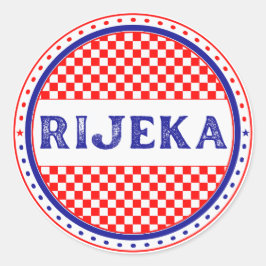 Rijeka City Pride Embleem – Kroatische identiteit Ronde Sticker