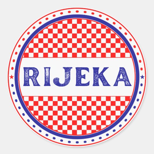 Rijeka City Pride Emblem – Croatian Identity Ronde Sticker (Voorkant)