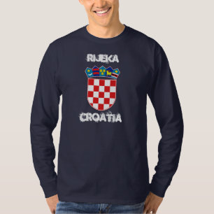 Rijeka, Kroatië met wapenschild T-shirt